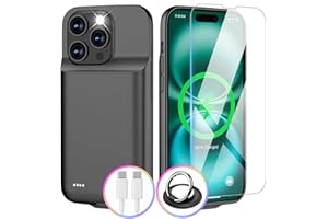 HEEFROLE Battery Case for iPhone 16 Pro - Slim Charging Case, Dual 15W Fast Charging- Enhanced 8600mAh Rechargeable Case Priority Charging Premium Protective Battery Charger Case for iPhone 16 Pro (6.3")