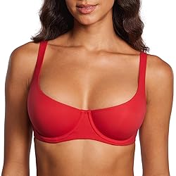 DOBREVA Women's Unlined Balconette Bra Underwire