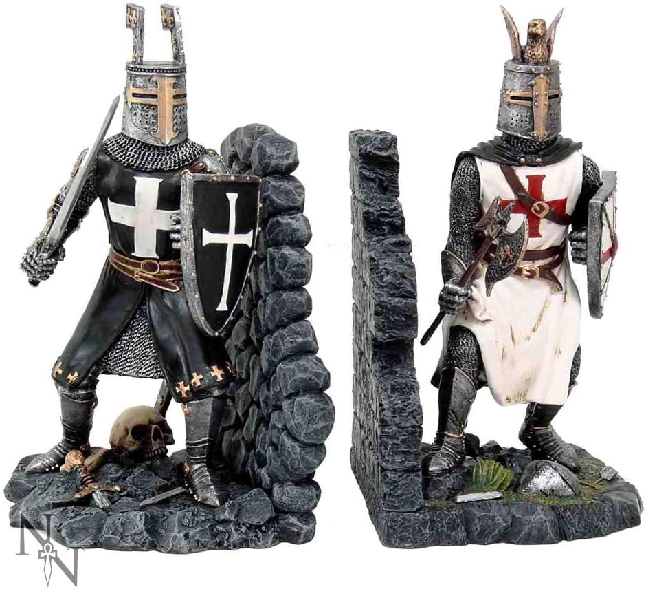Nemesis Now The Duel Bookends 24cm Grey Hand-Painted Resin Decor