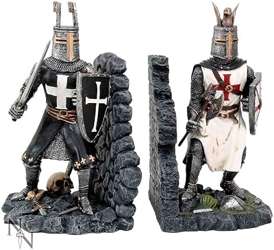 Nemesis Now The Duel Bookends 24cm Grey Hand-Painted Resin Decor