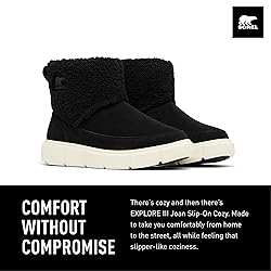 SOREL EXPLORER III SLIP-ON COZY WP - Black, Chalk