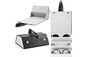 VACONICO Sunglasses Travel Case,Foldable Eyeglasses Case, Portable Multiple Glasses Case for Women Men Girls