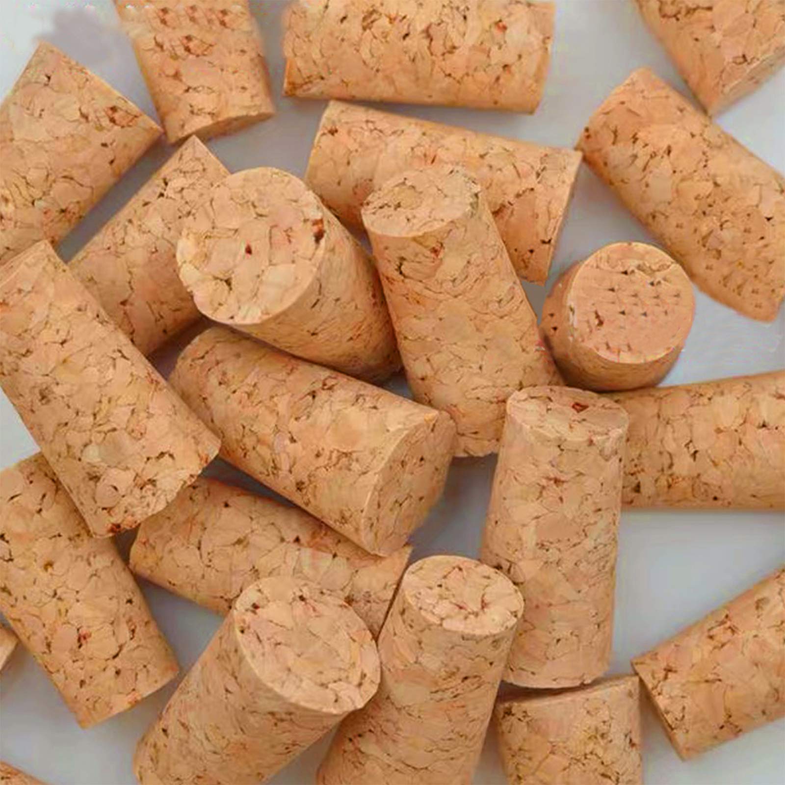 Photo 1 of 30 Pack Natural Soft Wood Corks, Tapered Cork Wooden Beer Bottle Stopper for Wine Making Craft, Leakproof