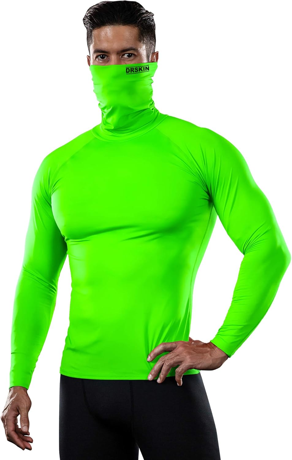 DRSKIN MASK Turtleneck Compression Shirts Top Cool Dry Sports Baselayer
