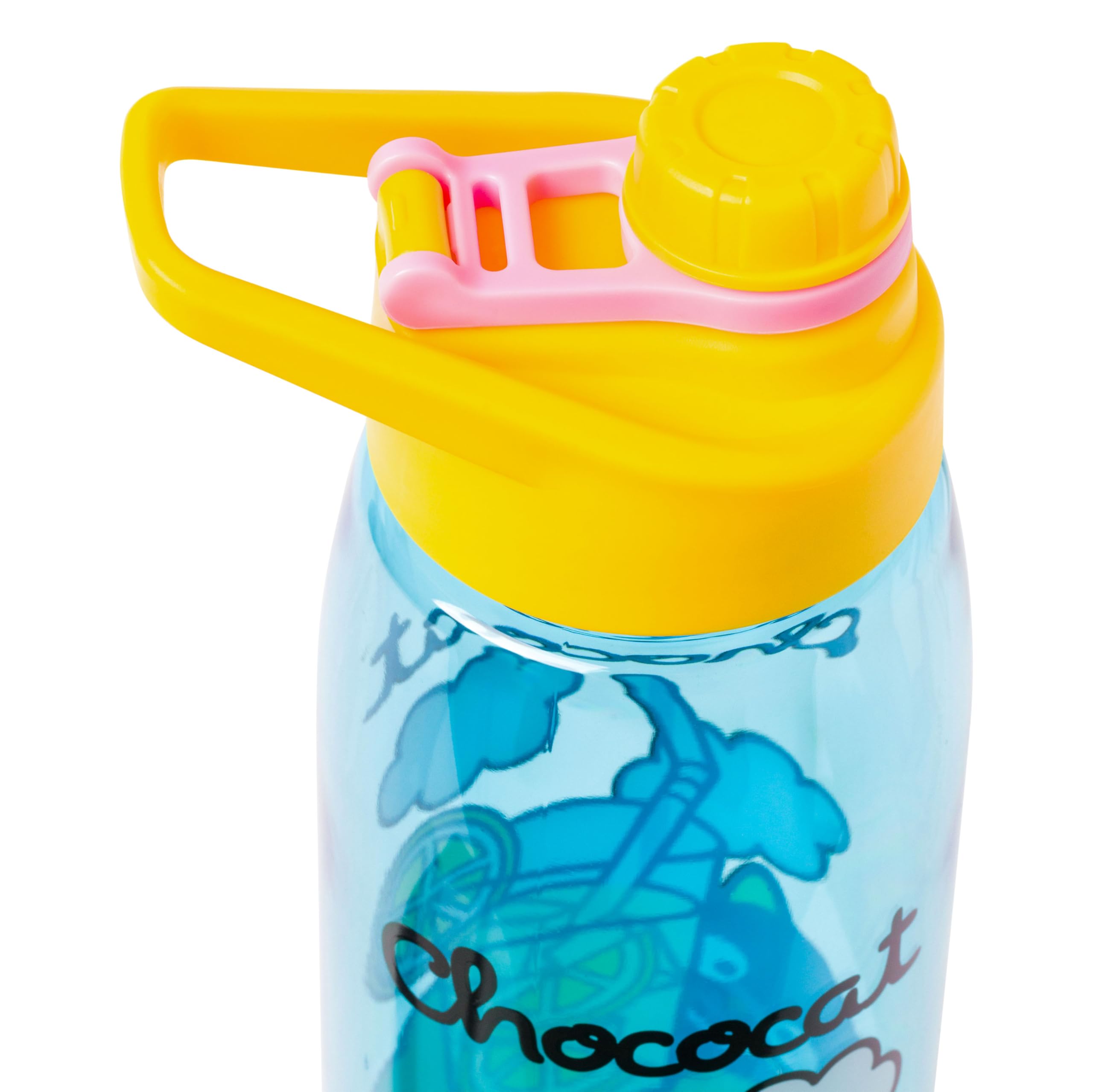 Silver Buffalo Sanrio Hello Kitty and Friends Chococat with Lemonade Water Bottle with Screw-On Lid, 28 Ounces