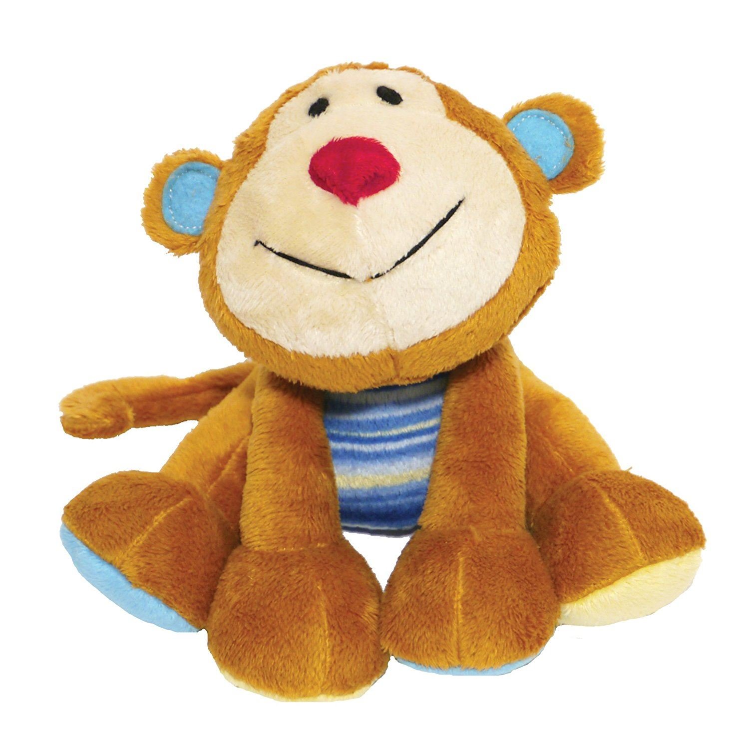 Rosewood Marvin Monkey Dog Toy, brown/tan/blue