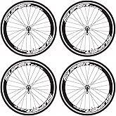 GreceYou 4PCS Bicycle Wheel Rim Decals, Universal Fits 26" 27.5" Rims, Waterproof Wheel Stickers for Bicycles Motorcycle (White)