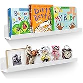 HDLDYDD 2-Pack Magnetic Book Shelf for Whiteboard - 17 Inch Reusable Metal Magnetic Shelves, Holds 12.5 lbs, Back to School Supplies for Classroom, Walls &amp; Home Decor - White