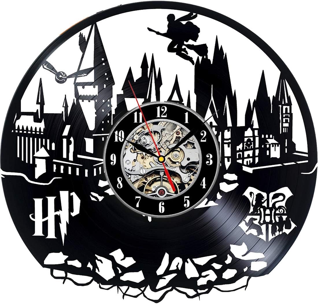 Harry Potter Wall Clock 12 in(30cm) Black Decor Modern Decorative Vinyl