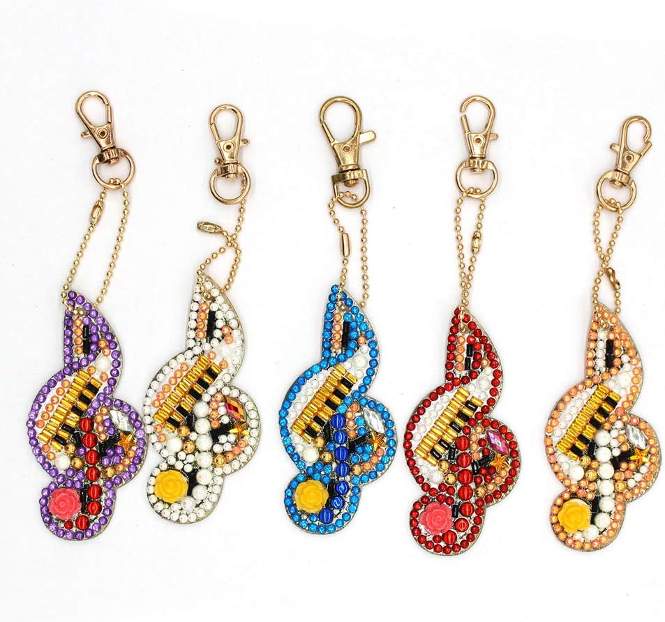 DIY Diamond Painting Keychain, 5D Embroidery Kits Ornaments, Used for