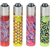 Clipper Micro Reusable Lighters - 4 Pack - Pattern Skins Design