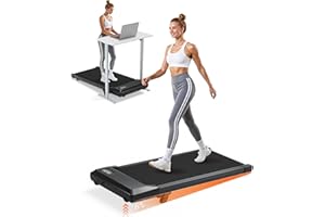 LACUFFY Walking Pad,6% Manual Incline Walking Pad Treadmill,Under Desk Treadmill for Home Office, with App & Remote,2.5HP Quiet Motor,LED Display,300 lbs Capacity