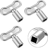 5/16'' Sillcock Water Key Compatible with Danco 80132, Standard, Silver, 3 | 8 x 8 mm Square Stem Water Spigot Key, Zinc Alloy, Outdoor and Indoor Use, Lightweight and Durable