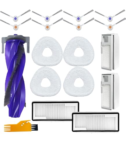 LUZMQ Replacement Parts Kit For Narwal Freo X Ultra Robot Vacuum – Includes Main Brush, Side Brushes, Mop Pads, Dust Bags & Cleaning Brush