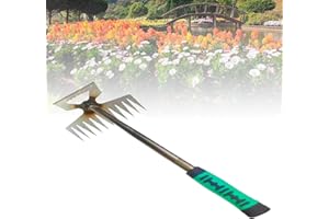 JAYSHYNE Upgraded 11 Tines Gardening Hand Weeder, New Weeding Artifact Household Uprooting Tool, Multifunctional Digging and Shoveling Manual Rake for Garden Vegetable Plot and Yard