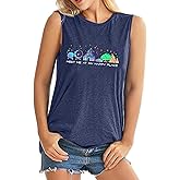 Magical Castle Tank Top Women Magic Kingdom Sleeveless Tee Shirts Cute Graphic Holiday Vest Summer Vacation Top