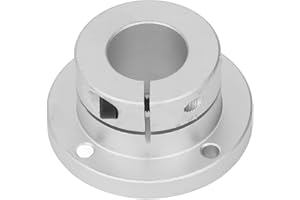 Qudinip Round Linear Flange Bearing D30, 30mm Gcr15 Bearing Steel Low Friction, with 30mm Base Shaft Support, for Machine Equ