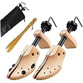 Demarzily Pair of Premium Wood Shoe Stretcher,4-Way Shoe Trees Length & Width Adjustable Wide Feet Shoe Shaper Expander for Ladies' US Size 6-11