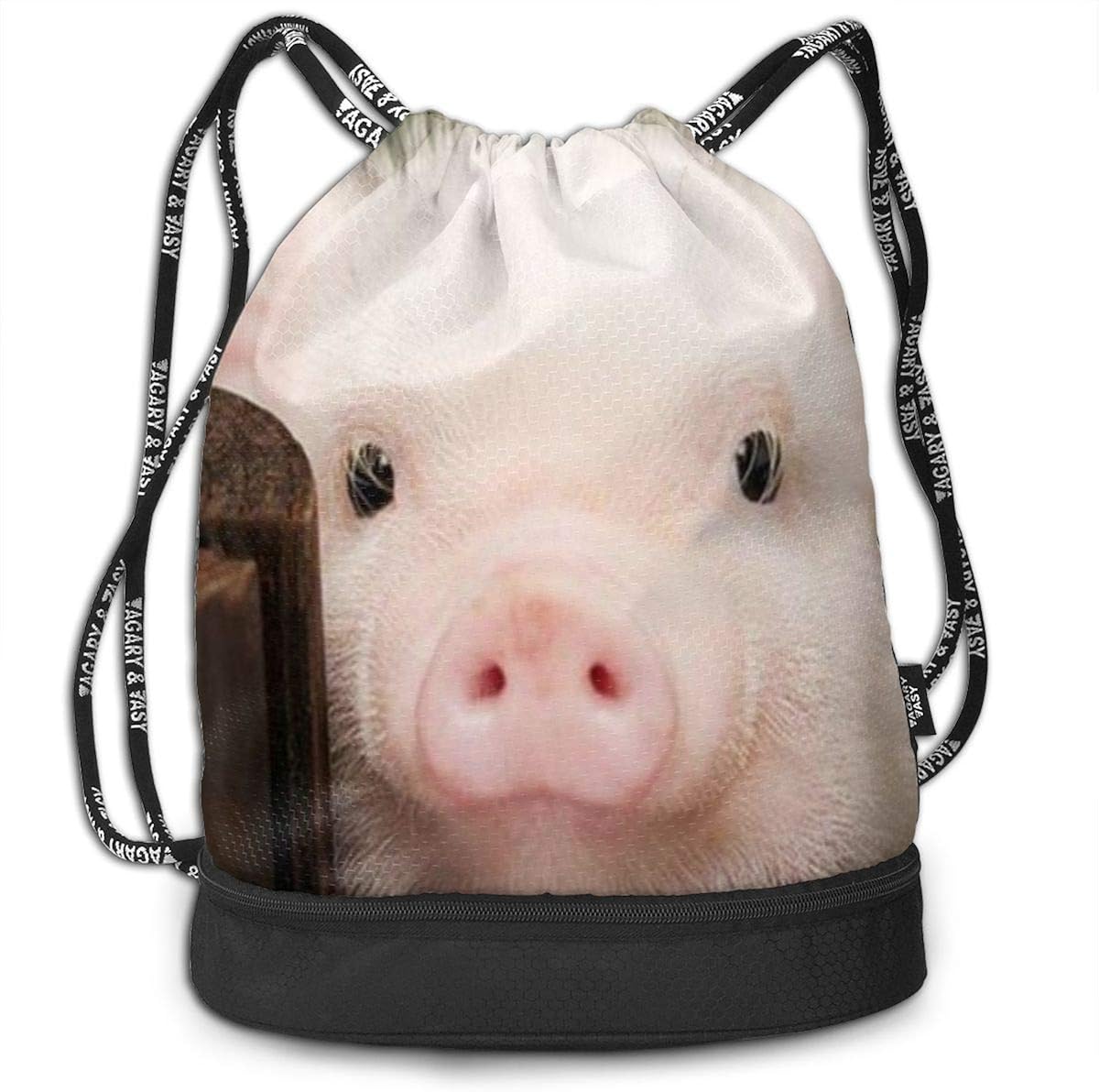 XGXC Baby Animals Pigs are Pets Bundle Backpack Black One