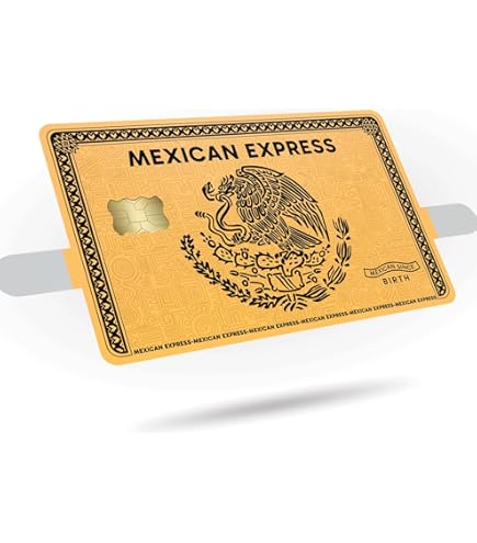 Amazon.com: KCD Mexican Express Credit Card Skin - Gold or Silver
