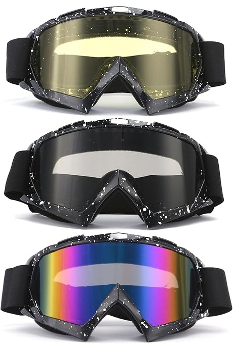 Immoono 13-Pack Motorcycle Goggles & Skull Face Masks Set - 5 Goggles, 8 Masks | Dustproof, Windproof - View #5