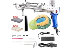 BESGEER Carpet Tufting Gun Starter Kit - Rug-Maker-Machine-Starter-Kit,2 in 1-Cut-Loop-Tufting-Gun, Electric-Rug-Making-Kit for Beginners (Blue 5cm Pile)