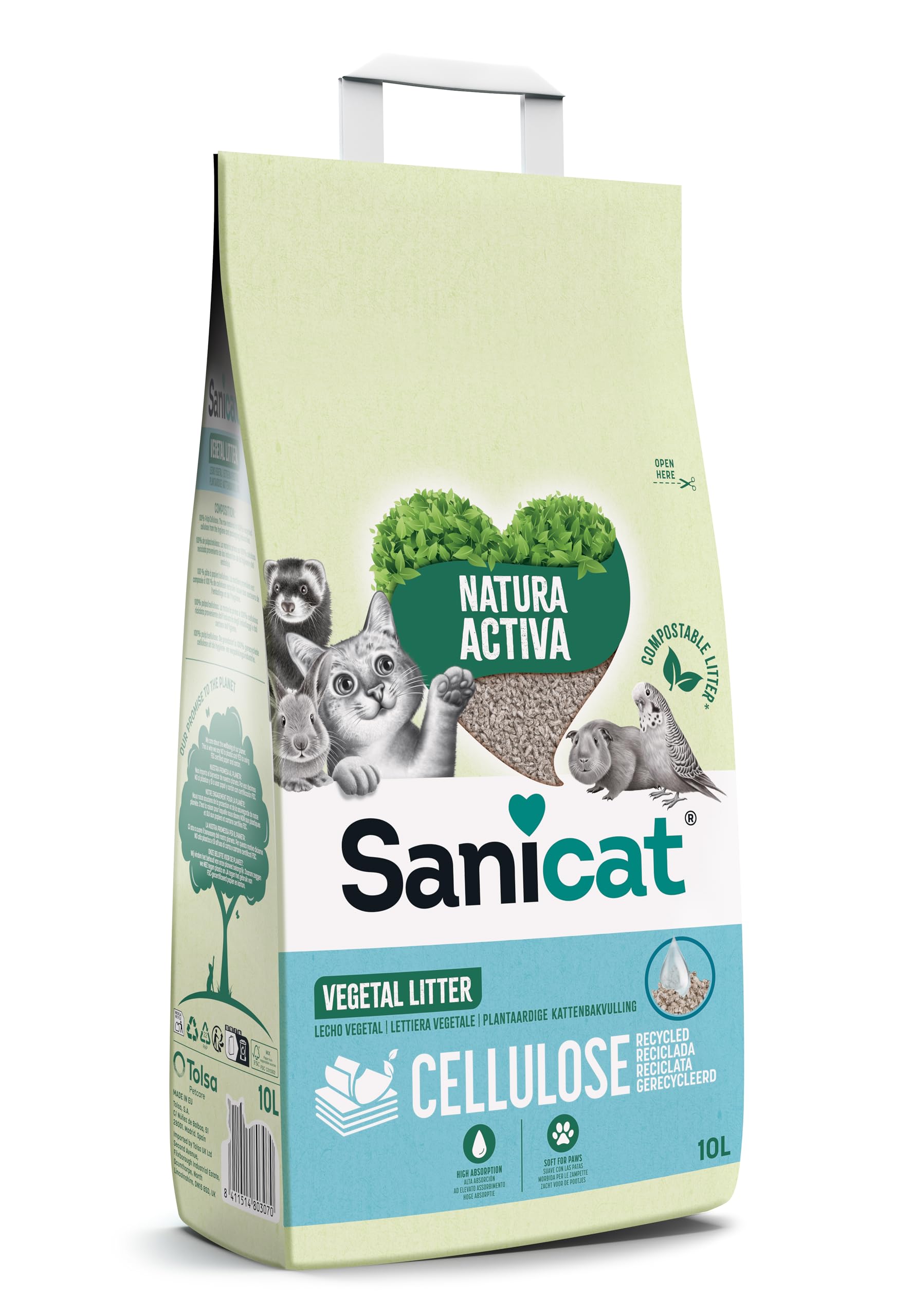 Sanicat Absorbent Litter Box, 10L