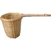 Helen&rsquo;s Asian Kitchen Tea Strainer, Natural Bamboo, 3-Inches x 2.25-Inches