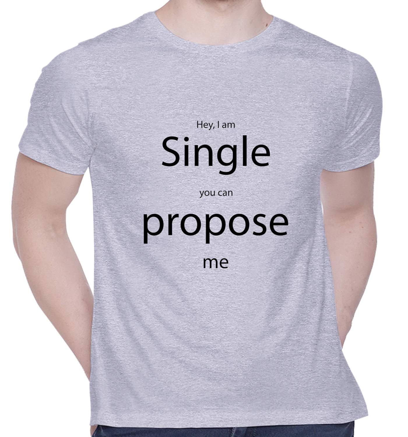 CreativiT Graphic Printed TShirt for Unisex Hey i am Single You can