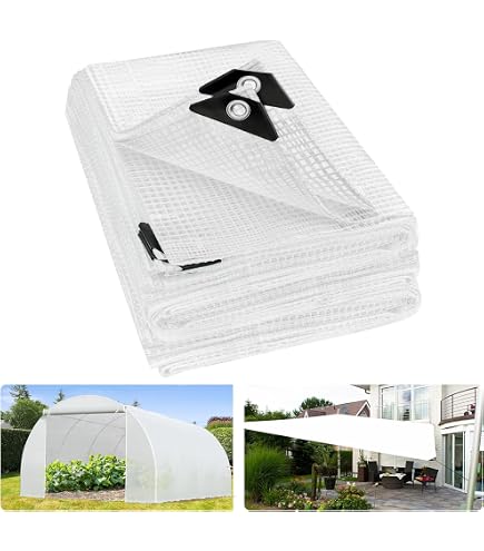 PVC Vinyl Clear Glass Style Restaurant Separation Tarp Panel Indoor/Outdoor (See Through) (4' x 5')