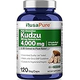 NusaPure Kudzu Root 20:1 Extract, 200 mg Equivalent to 4,000mg - 120 Veggie Capsules (Non-GMO, Vegan, Bioperine)