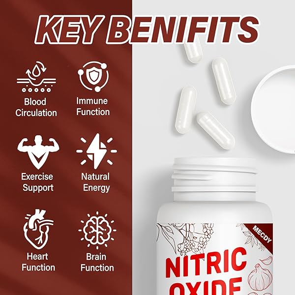 NITRIC OXIDE SUPPLEMENT FOR MEN WITH NITRIC OXIDE PRECURSOR & NITRIC OXIDE PHYTONUTRIENTS BLEND, NITRIC OXIDE ENHANCER 2255MG PER SERVING-CIRCULATION, HEART, IMMUNE & MUSCLE HEALTH, 90 CAPSULES