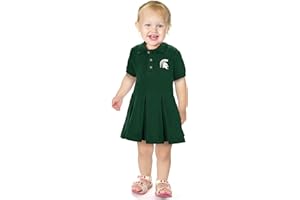 Little King NCAA Short Sleeve Infant and Toddler Girls Polo Dress-100% Cotton-Newborn and Infant Sizes