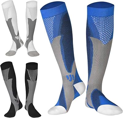 Gcbiger Compression Socks 3 Pairs 20-30 mmHg Men Women Circulation Stockings