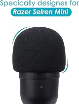 YOUSHARES Razer Seiren Mini Foam Windscreen Pop Filter Microphone Cover view 4