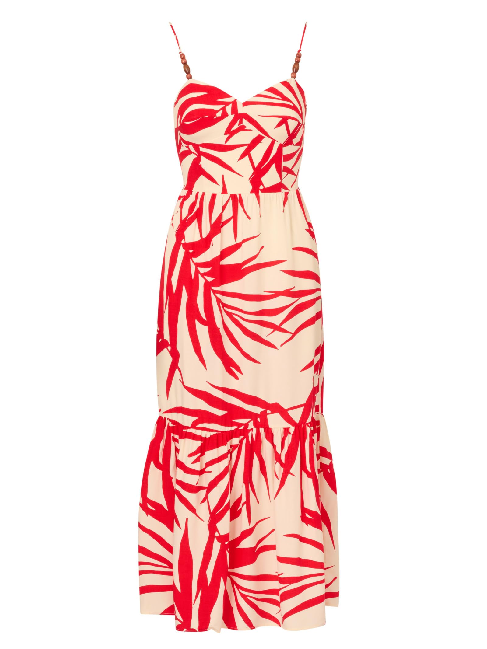 Adrianna Papell Day Women’s Printed Midi Dress, Red/Ivory, 6