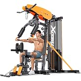 XGSW Multi-Function Home Gym Workout Station, Featuring a Pulley System, arm Trainer, and Leg Trainer for Full-Body Workouts.