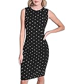 DKNY Womens Sleeveless Jewel Neck Scuba Crepe Sheath Dress Mini Dress