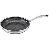 Cuisinart FusionPlus Nonstick Stainless Steel Cookware, 8-inch Skillet with PFAS-Free PURELYSEAR Ceramic Technology, Scratch