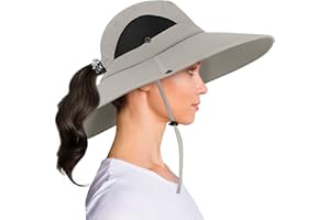 Leotruny Sun Hat with Ponytail Hole: Women Hat for Beach Fishing Hiking Camping Gardening - Outdoors Tribe UV Protection Hat