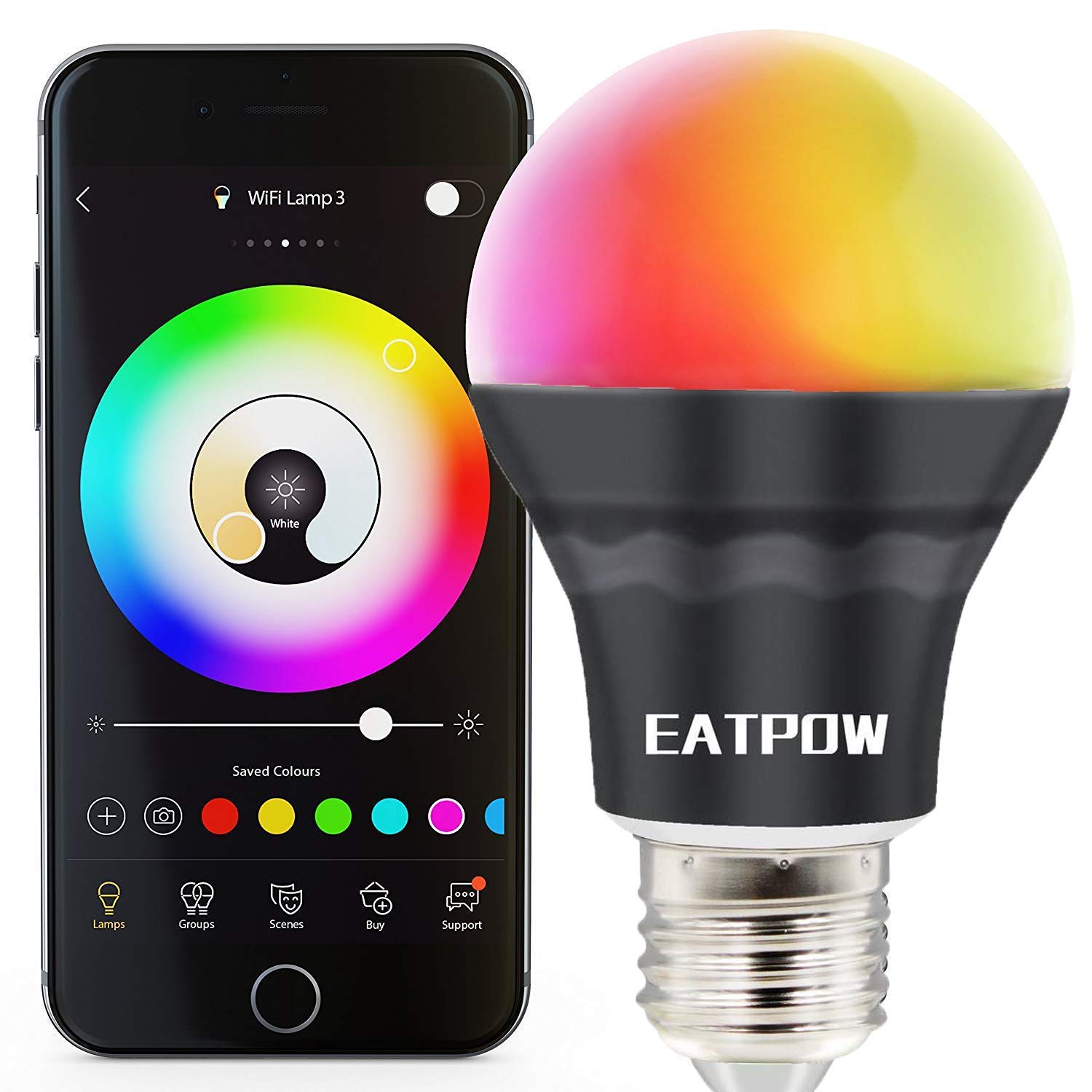 Smart Light Bulb, EATPOW LED Smart Buld Dimmable Sunrise Sunset Wake Up