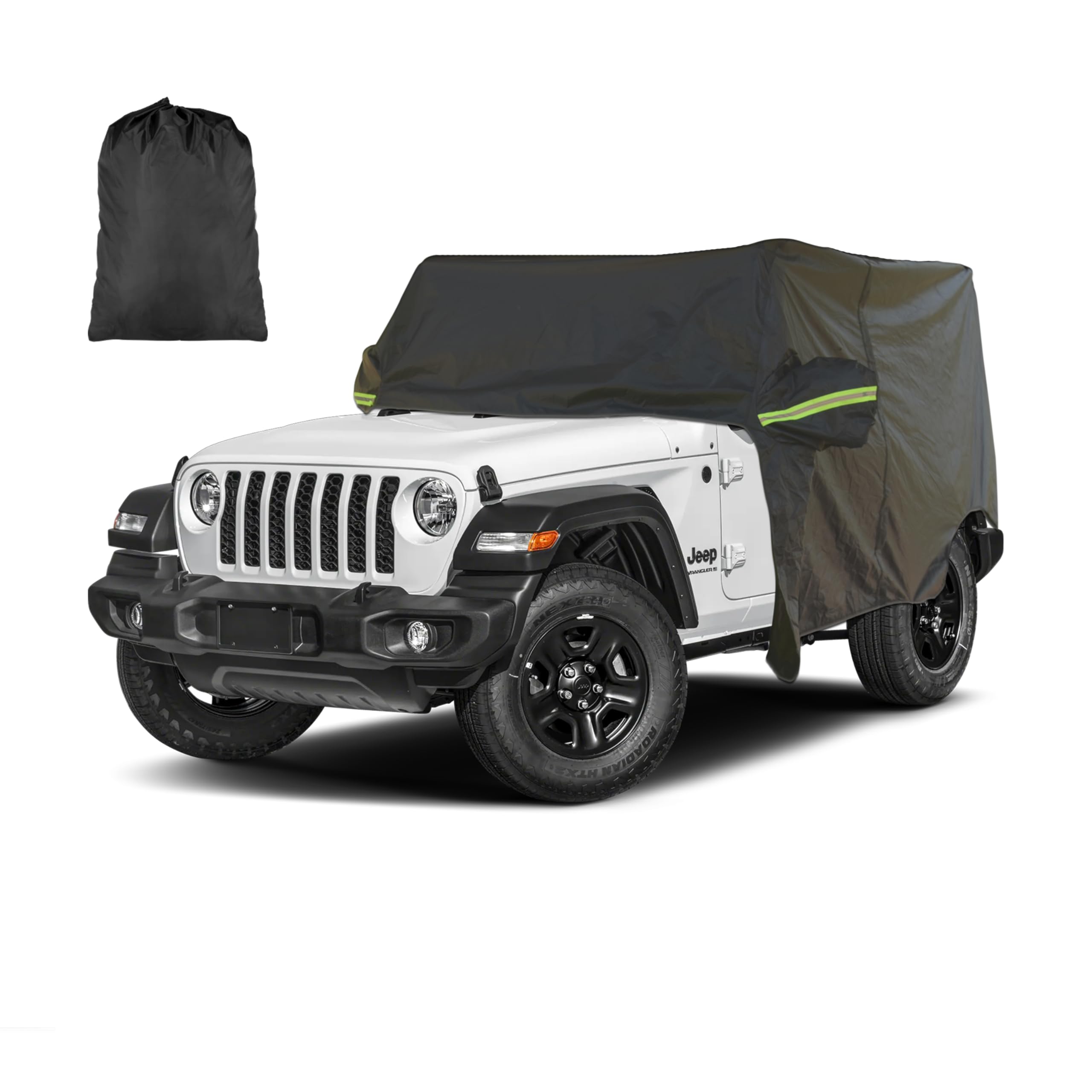 Photo 1 of INSAUTO Waterproof Cab Cover for Jeep Wrangler 2-Door (1987–2025), All-Weather Sun, Rain & Snow Protection, UV Resistant, Windproof Outdoor Car Cover with Driver Door Zipper, Perfect for Top-Off Use