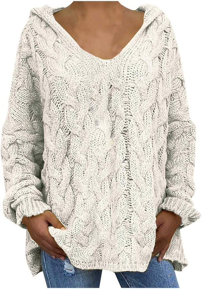 Pull Femme Chic Chaud Pas Cher Rayé Ample Mode Pullover Col