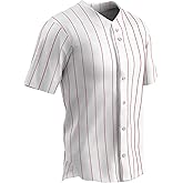 Champro Unisex-Child Ace Button Front Pinstripe Youth Baseball Jersey
