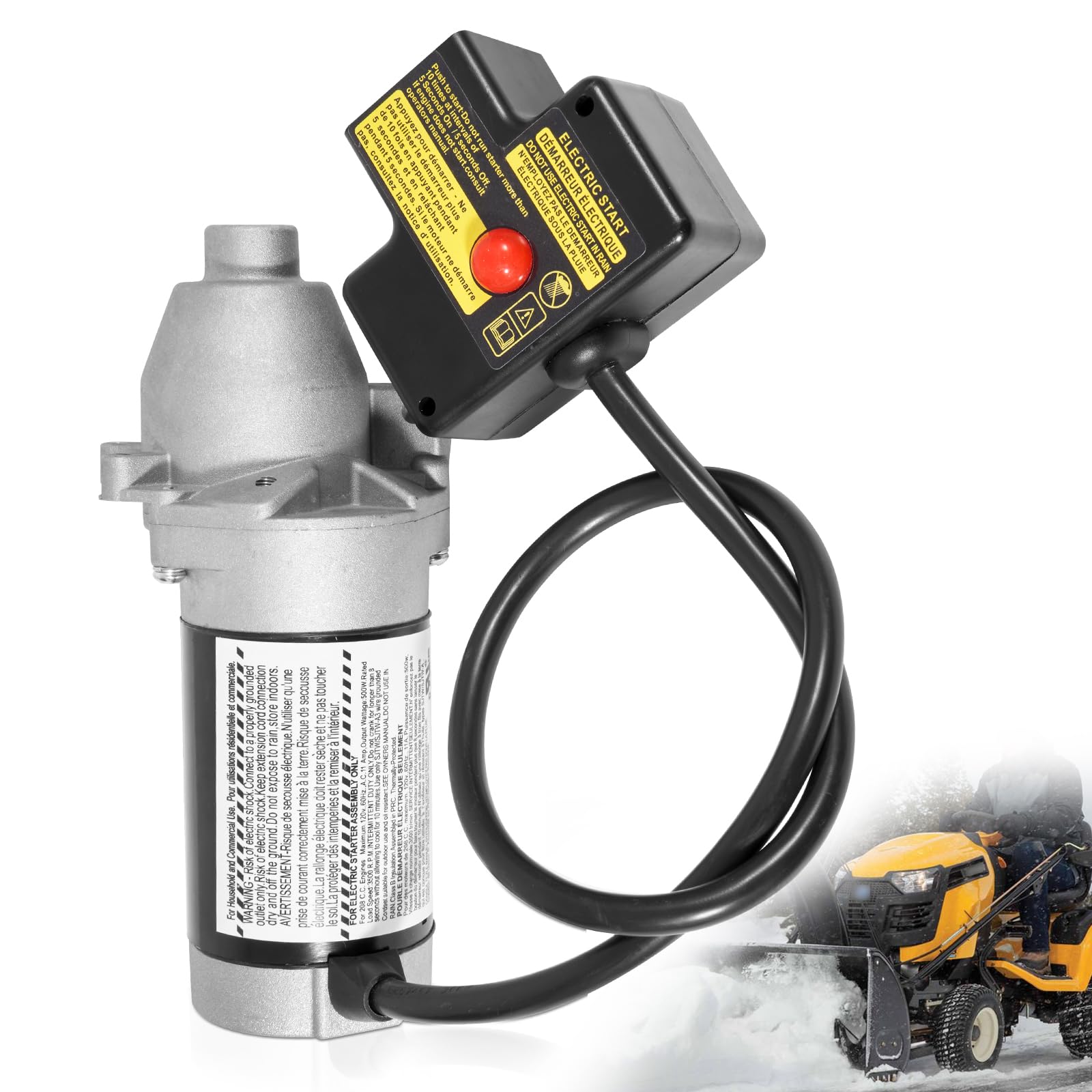 Photo 1 of 17T 120V 208cc Snowblower Electric Starter Motor JQ170 Compatible with MTD Troy-Bilt MTD and Cub Cadet 951-10645, 951-10645A, 751-10645, 751-10645A