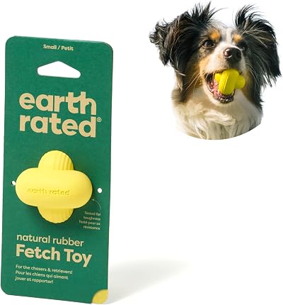 Earth Rated Dog Ball Interactive Fetch Toy Small Yellow 2-3 in