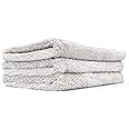 The Rag Company - Eagle Edgeless 500 (3-Pack) Professional Korean 70/30 Blend Super Plush Microfiber Detailing Towels, 500GSM, 16in x 24in, Ice Grey