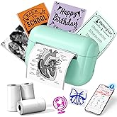Memoking Mini Sticker Printer Portable Inkless Sticker Maker, Smart AI APP | Mini Thermal Printer Sticker Maker for kids, Mini Printer Print Pods Photo Printer for Study Note, Journal, Photos, DIY, Gift