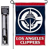 Los Angeles Clippers New C Logo Garden Flag and Pole Stand Holder