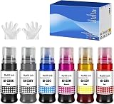 SHUOLEI GI53 Ink Bottles Multipack for Canon Pixma G550 G650 (6-Pack, Black view 1